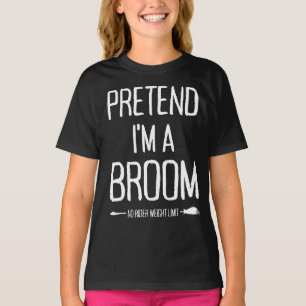 Camiseta Fingir Uma Broom Engraçada No Último Minuto Pregui
