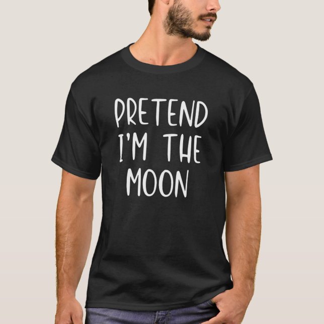 Camiseta Finja a fantasia da lua no dia das bruxas preguiço (Frente)