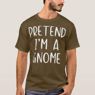 Camiseta Finja que Gnomo Costume Halloween é preguiçoso