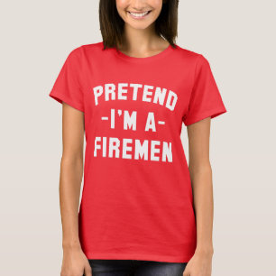 Camiseta Finja que sou um bombeiro Funny Halloween
