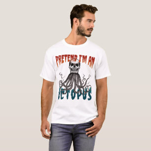 CAMISETA FINJA QUE SOU UM POLVO ROUPA DE HALLOWEEN ENGRAÇAD