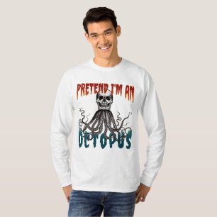 CAMISETA FINJA QUE SOU UM POLVO ROUPA DE HALLOWEEN ENGRAÇAD