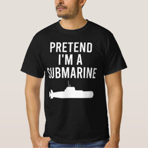 Camiseta Finja que sou um submarino Halloween engraçado