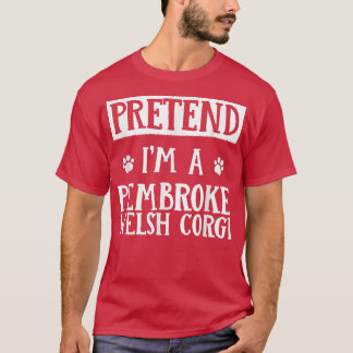 Camiseta Finja que sou um terno de Halloween de Pembroke We