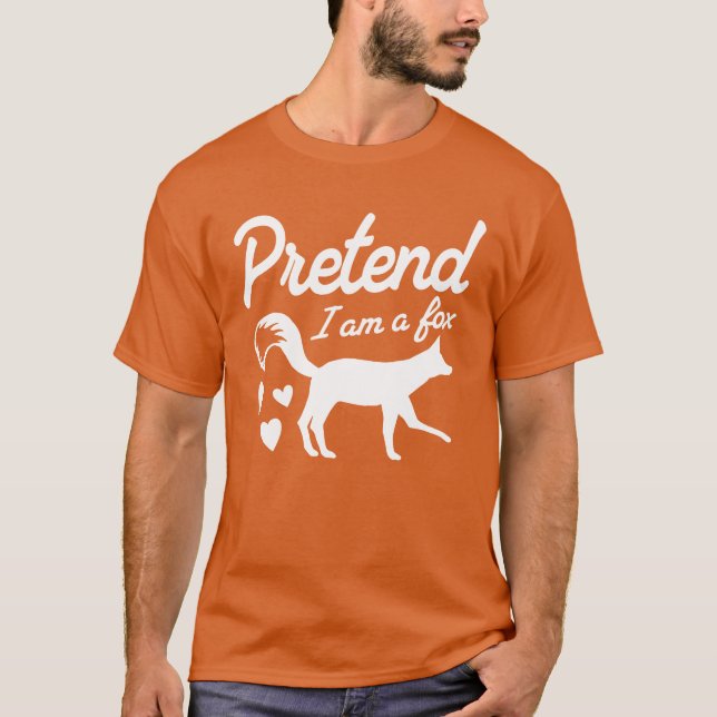 Camiseta Finja que sou uma raposa (Frente)