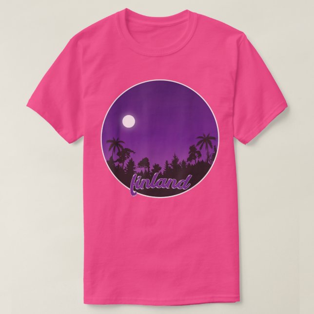 Camiseta finland By night with Palms  (Frente do Design)