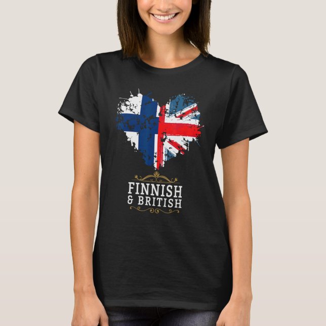 Camiseta Finland Flag Ideas For Kids & Novelty UK British F (Frente)