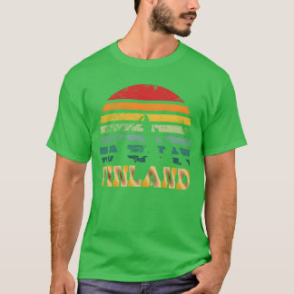 Camiseta Finland Mountain Souvenir Finnish Campingrip retro