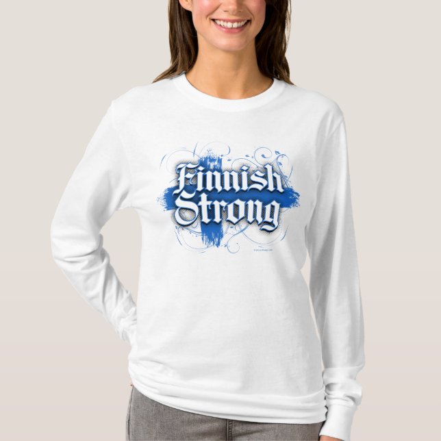Camiseta Finlandês Forte (Finlândia) (Frente)