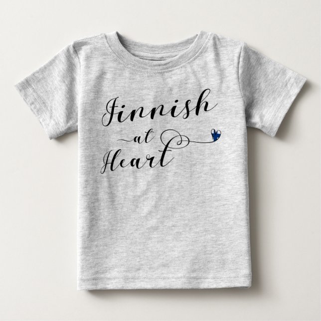 Camiseta Finlandês In Heart, Finlândia (Frente)