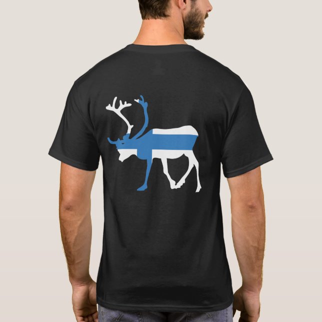 Camiseta Finlandesa com Rena atrás (Verso)
