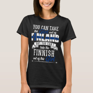 Camiseta Finlandesa Girl Scandinavia Nacionalidade