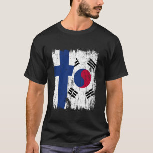 Camiseta Finlândia Coreia do Sul Meia Bandeira Finlandesa S