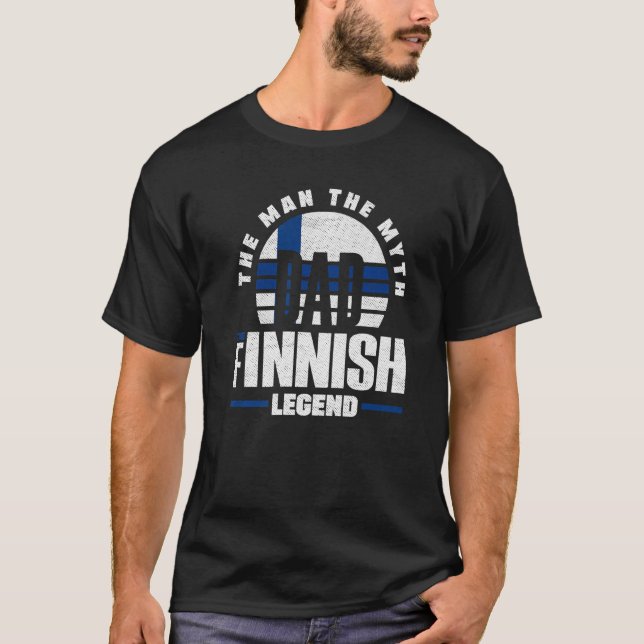 Camiseta Finlândia Finlândia Finlândia Bandeira Padre (Frente)