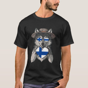 Camiseta Finlândia Flag Wolf Heart Finn Pride Finn