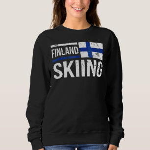 Camiseta Finlândia Skiier Flag Race Snow Mountain Winte