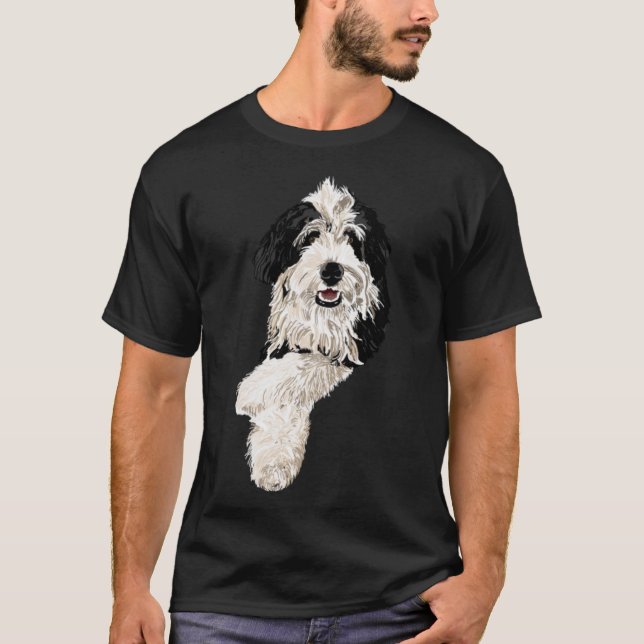 Camiseta Finley, o Bernadoodle (Frente)