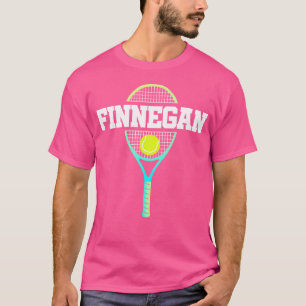Camiseta Finnegan Name Jogador De Tênis Boys Ball E Racket