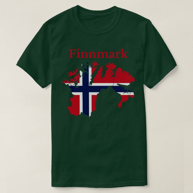 Camiseta Finnmark County Noruega (Frente do Design)