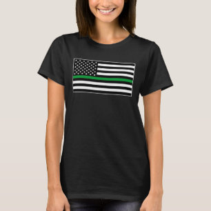 CAMISETA FINO VERDE LINE AMERICANA AMERICANA SUPORTE PARA O