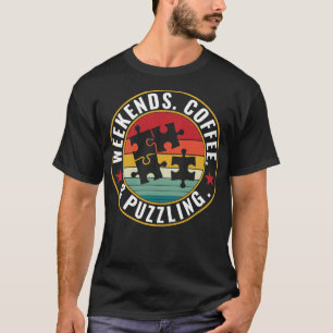 Camiseta Fins de semana Café e Quebra-cabeça de Puzzler Eng