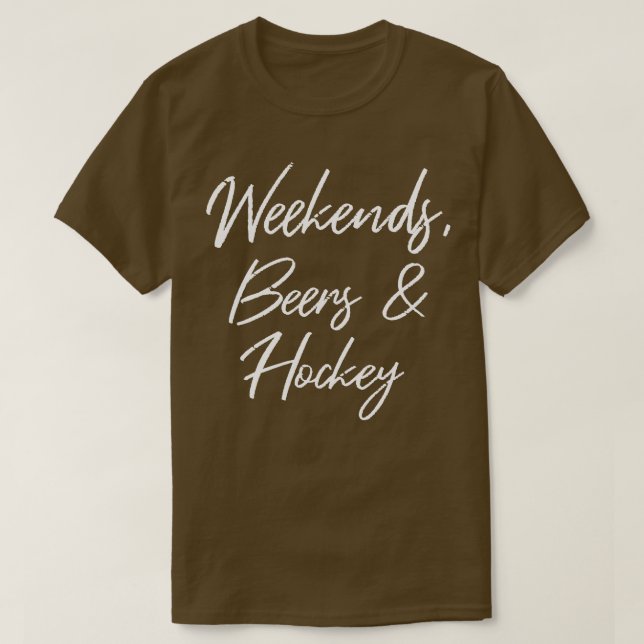 Camiseta Fins De Semana Cerveja E Hóquei III (Frente do Design)