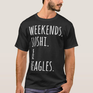 Camiseta Fins de semana Sushi Beagle Dog Premium