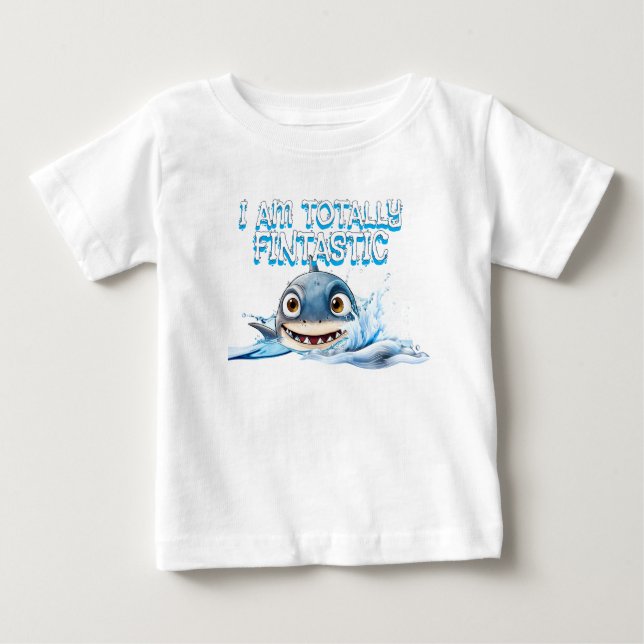 Camiseta Fintastic Baby Shark | Oceano Fofo (Frente)