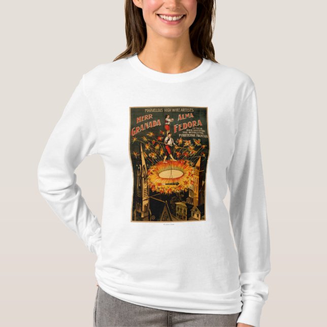 Camiseta Fio alto revolvendo da fonte pirotécnica (Frente)