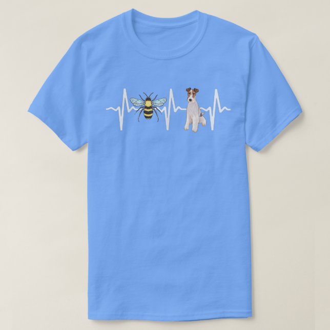 Camiseta Fio De Abelhas De Mel Para Cão De Pulso Terrier (Frente do Design)