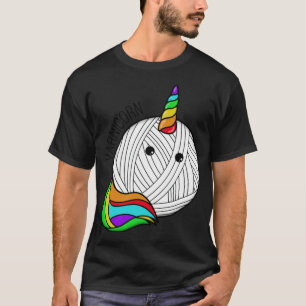Camiseta fio de lã de agulha que corta unicórnio rim