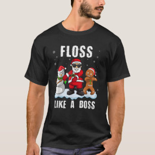 Camiseta Fio de Natal Engraçado Como Papais noeis de chefe 