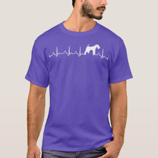 Camiseta Fio de Terrier Dog Hearbeat EKG Engraçado Cachorro