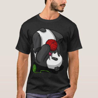 Camiseta Fio de Tricô de Urso Panda