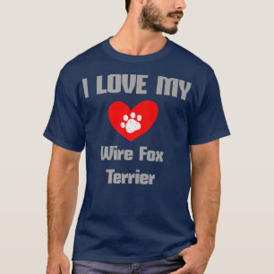 Camiseta Fio do Terrier I Love My Dog design