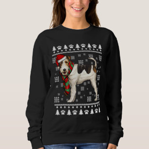Camiseta Fio Fox Terrier Dog Santa Hat Natal Feio Natal