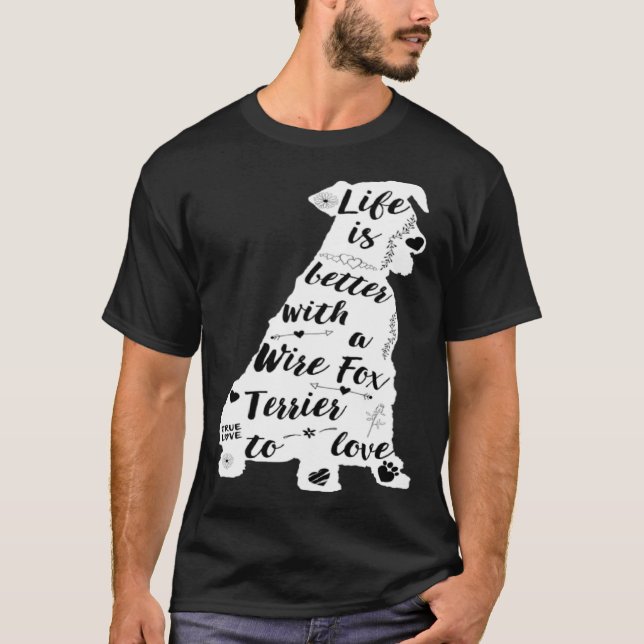 Camiseta Fio Fox Terrier para Cão de Terrier Fox Fio (Frente)