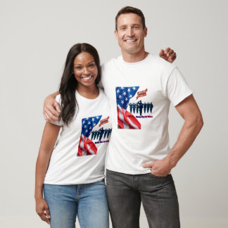 Camiseta Fios de orgulho de patriotas branco