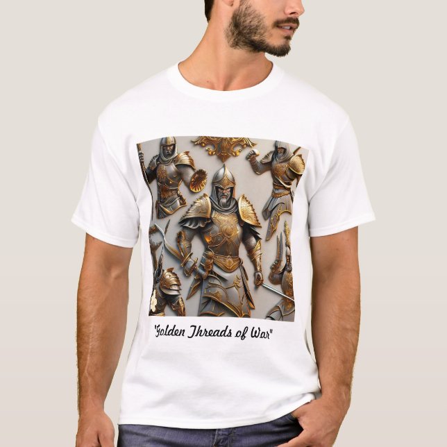 Camiseta "Fios Dourados de Guerra" (Frente)