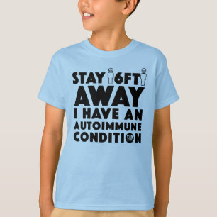 Camiseta Fique a 6 pés de distância [Tinta/Céu]