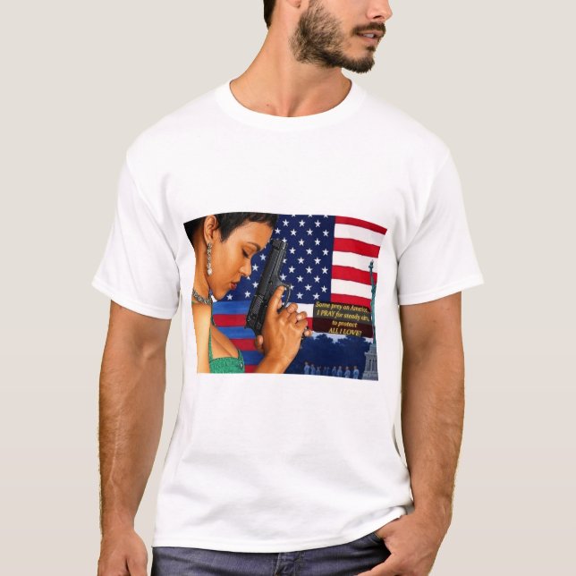 Camiseta Fique alto e firme para a liberdade! (Frente)