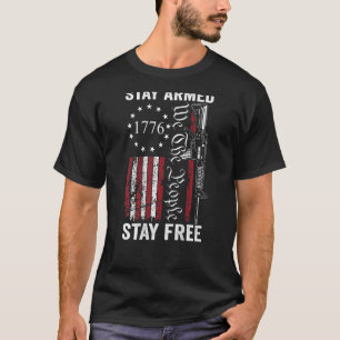 Camiseta Fique armado Fique livre Armas Pro Emenda ao segun