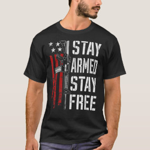 Camiseta Fique Armado Fique Livre Pro Gun AR15 Proprietário