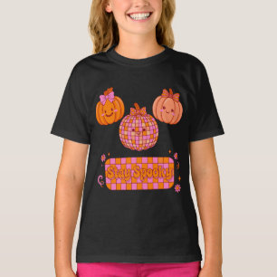 Camiseta Fique Assustador Disco Abóbora Arco Xadrez Margari