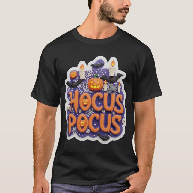 Camiseta Fique Assustador Gráfico 3D de Halloween com morce (Frente)