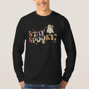 Camiseta Fique Assustadoramente Fofo Flor Fantasma Sinistro