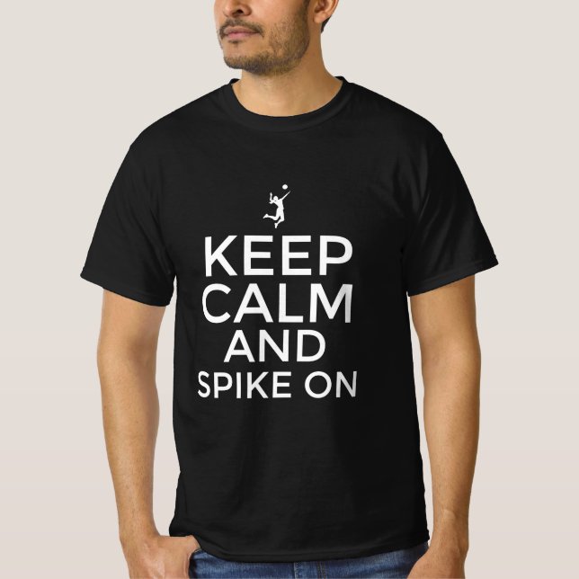 Camiseta Fique calmo e bata (Frente)