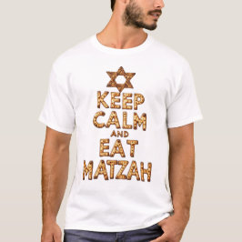 Camiseta Fique calmo e coma Matzah Engraçado design