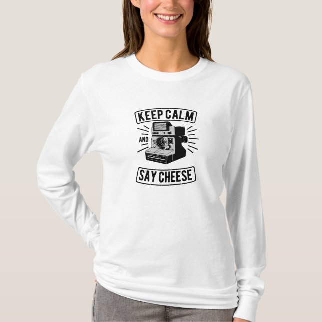 Camiseta Fique calmo e diga queijo (Frente)
