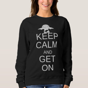 Camiseta Fique Calmo E Fique Na Alienígena Da Vaca De Rapto